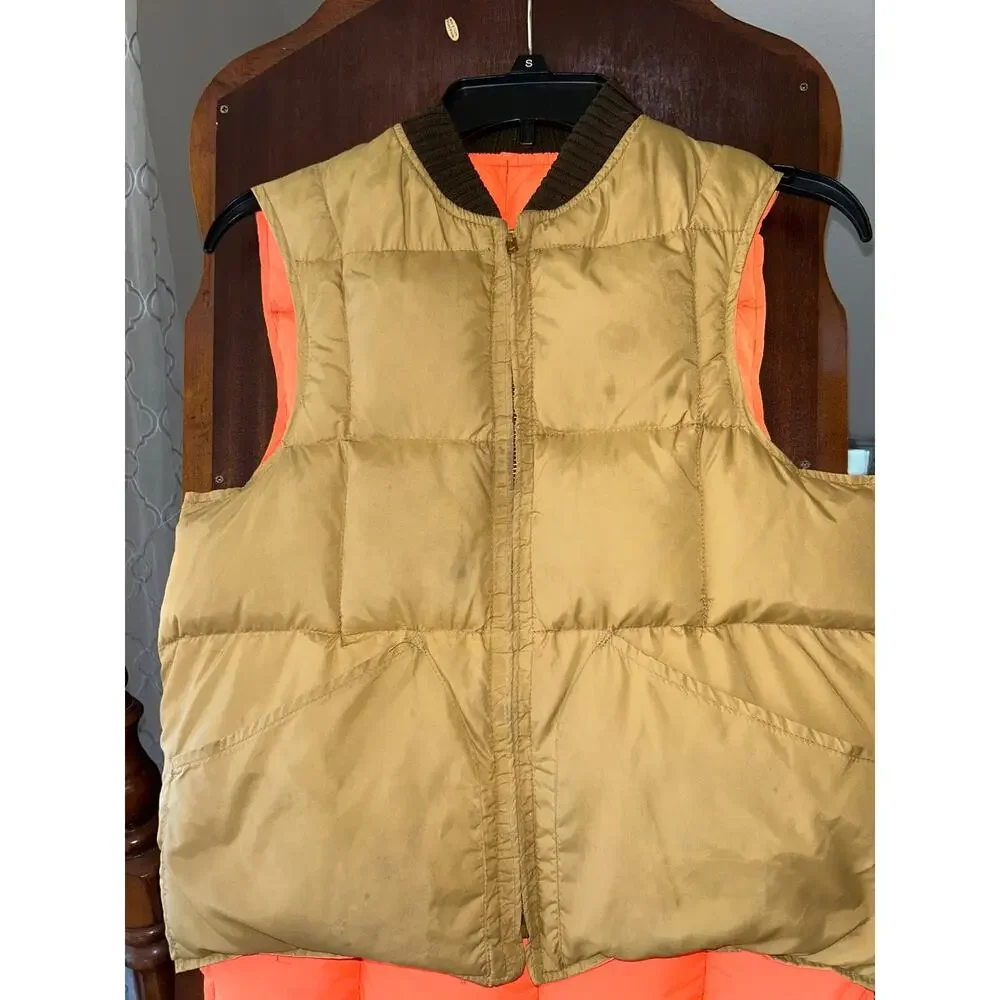 Vintage reversible down filled hunting vest Black Sheep size small